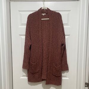 VICI Cozy pink Open-Front Sweater